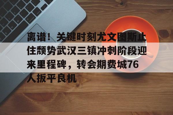 离谱！关键时刻尤文图斯止住颓势武汉三镇冲刺阶段迎来里程碑，转会期费城76人扳平良机的简单介绍